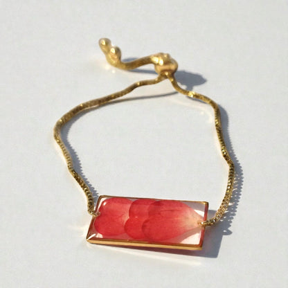 echte Wildrosen-Blüten ❤︎ Armband