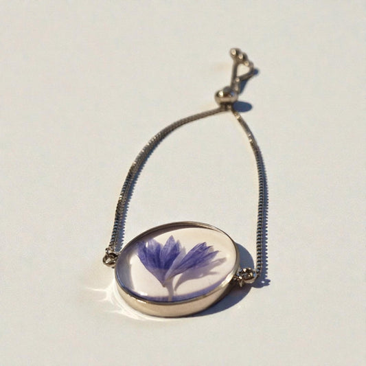 echte Herbstzeitlose- Blüten ❤︎ Armband