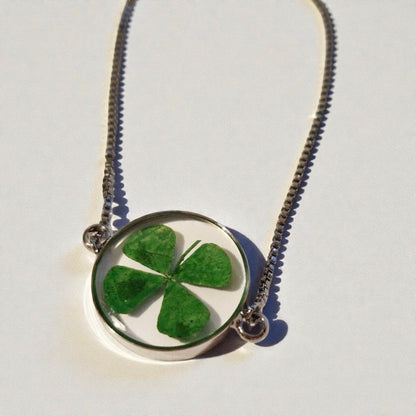 echtes Glücksklee ❤︎ Armband