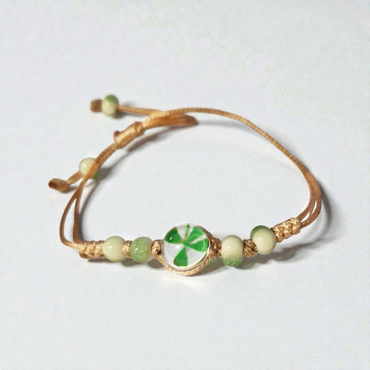 echtes Glücksklee ❤︎ Armband