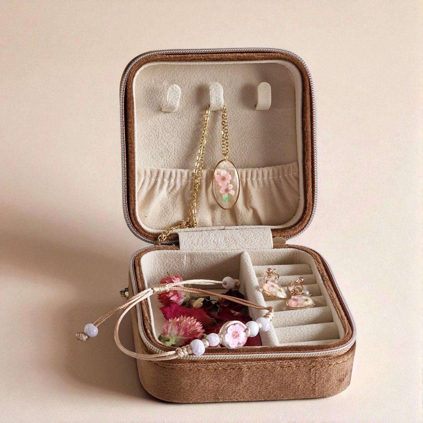 echte rosa Vergissmeinnicht ❤︎ Schmuckset