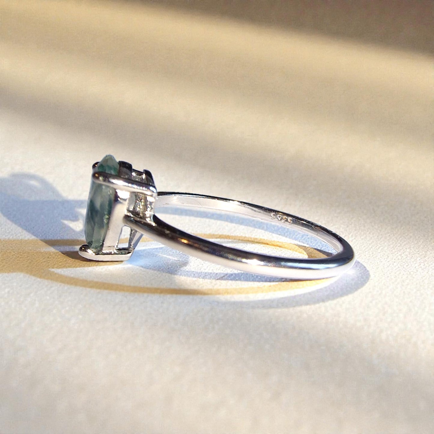 Moosachat Silber-Ring ❤︎ Gr. 7