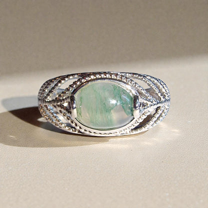 Moosachat Silber-Ring ❤︎ Gr. 7