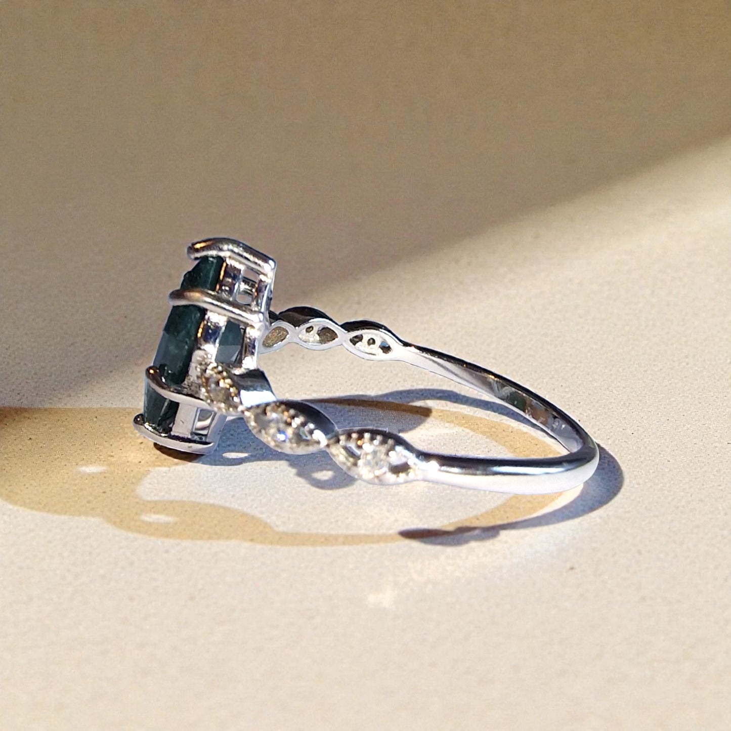 Moosachat Silber-Ring ❤︎ Gr. 7