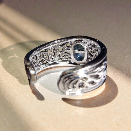 Moosachat Silber-Ring ❤︎ Grössenverstellbar